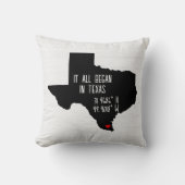 ハートのテキサスGPS座標 クッション (正面)