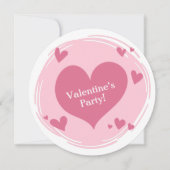 ハートのテキストカスタム招待状 招待状 (正面)