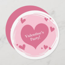 ハートのテキストカスタム招待状