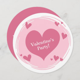 ハートのテキストカスタム招待状 招待状