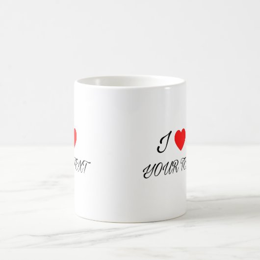 ハートのテキスト マグ (中央)