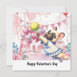 ハートのテニスバレンタインデー ラブ シーズンカード