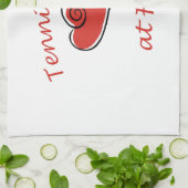 ハートのテニス選手 キッチンタオル (折り畳み)