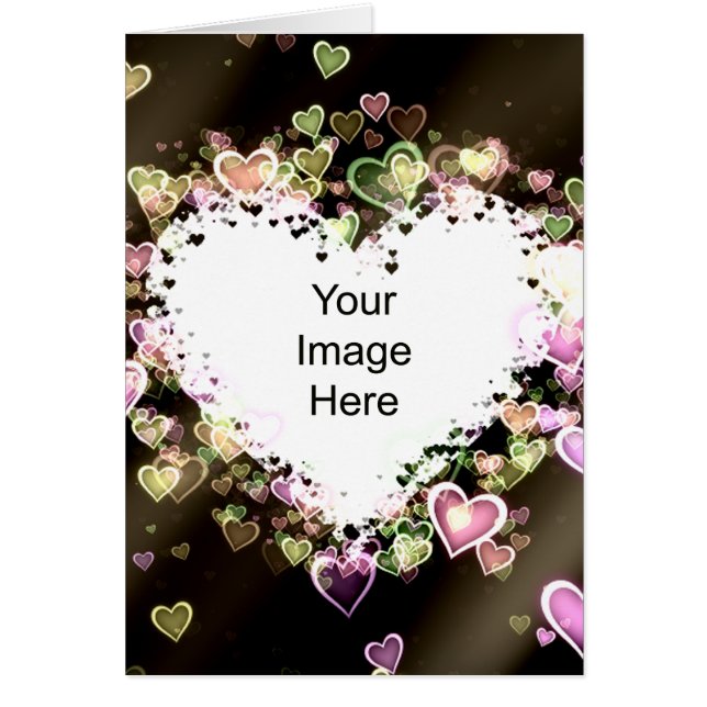 ハートのテンプレートカード (正面)