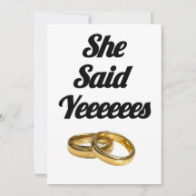 ハートのテーマの「イエス」返事の結婚式招待状