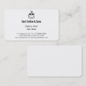 ハートのデザインの熱いコーヒーカップ 名刺 (正面/裏面)