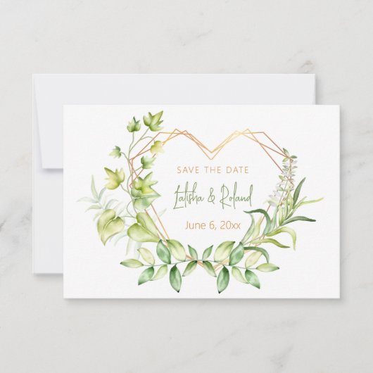 ハートのデザインを保存 セーブザデート (正面)