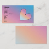 ハートのデザイン 名刺 (正面/裏面)