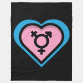 ハートのトランスプライドフリースブランケット フリースブランケット (正面)