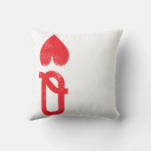 ハートのトランプのカップルの王そして女王 クッション (裏面)