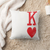 ハートのトランプのカップルの王そして女王 クッション (ブランケット)