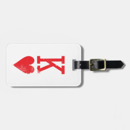 ハートのトランプのカップルの王そして女王 ラゲッジタグ