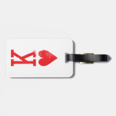 ハートのトランプのカップルの王そして女王 ラゲッジタグ (裏面横)