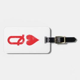 ハートのトランプのカップルの王そして女王 ラゲッジタグ