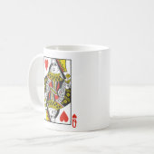 ハートのトランプの女王 コーヒーマグカップ (正面左)