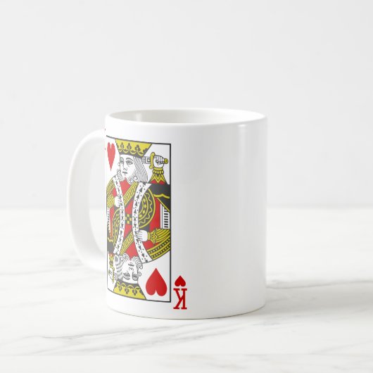 ハートのトランプの王 コーヒーマグカップ (正面左)