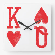 ハートのトランプトランプゲーム部屋の王そして女王