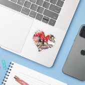ハートのトランプ型 - ギャンブラーの喜び シール (ノートパソコンとiPhone)