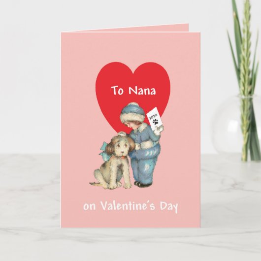 ハートのナナヴィンテージバレンタインデーのカード シーズンカード (正面)