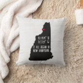 ハートのニューハンプシャーGPS座標 クッション (ブランケット)