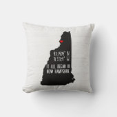 ハートのニューハンプシャーGPS座標 クッション (正面)