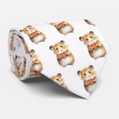 ハートのネクタイをしたかわいいハムスター ネクタイ (ロール)