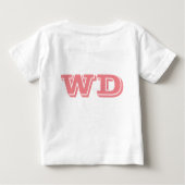 ハートのネットボールのベビー ベビーTシャツ (裏面)