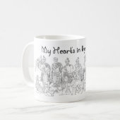 ハートのハイランズ,ラブスコットランド コーヒーマグカップ (正面左)