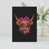 ハートのハイランド牛 バレンタイン カード (スタンド正面)