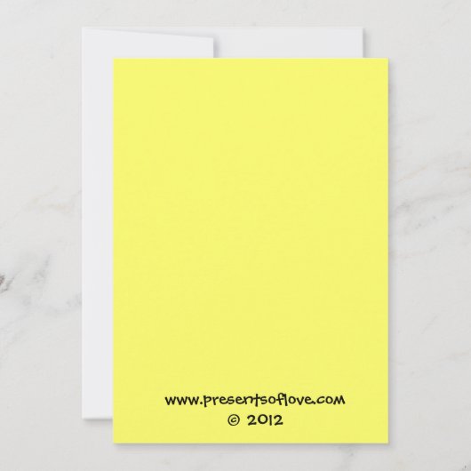 ハートのハチ 招待状 (裏面)