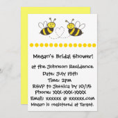 ハートのハチ 招待状 (正面/裏面)