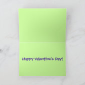 ハートのハッピーバレンタインデーのカエル! シーズンカード (内部)