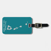 ハートのハワイの州のカスタムな荷物のラベル ラゲッジタグ (正面横)