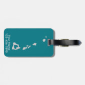 ハートのハワイの州のカスタムな荷物のラベル ラゲッジタグ (裏面横)