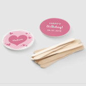 ハートのハンドフカスタムァンにあなたの名前 ハンドファン (組立なし)