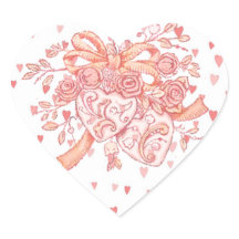 ハートのハートバレンタインデスティッカー