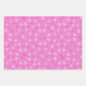 ハートのハートパターン ラッピングペーパーシート (正面3)