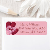 ハートのハート差出人住所ラベル ラベル (インサイチュ)