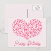 ハートのハート | 誕生日ポストカード ポストカード (正面/裏面)
