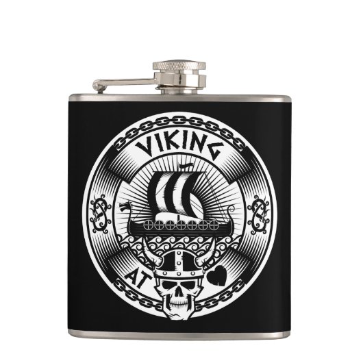 ハートのバイキング フラスク (正面)