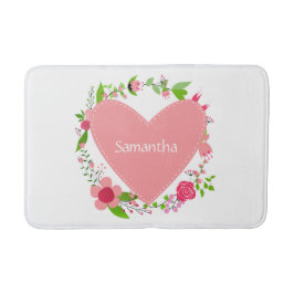 ハートのバス・マットのあなたの名前 バスマット