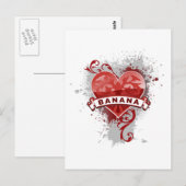 ハートのバナナ ポストカード (正面/裏面)