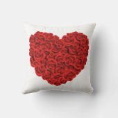 ハートのバラホームデコール装飾用クッション クッション (裏面)