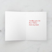 ハートのバレンタインのキューピッド-カード シーズンカード (内部)