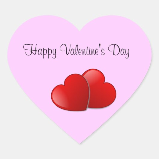 ハートのバレンタインの単にステッカー ハートシール (正面)