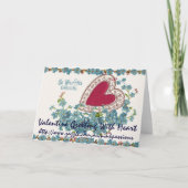 ハートのバレンタインの挨拶 シーズンカード (裏面)