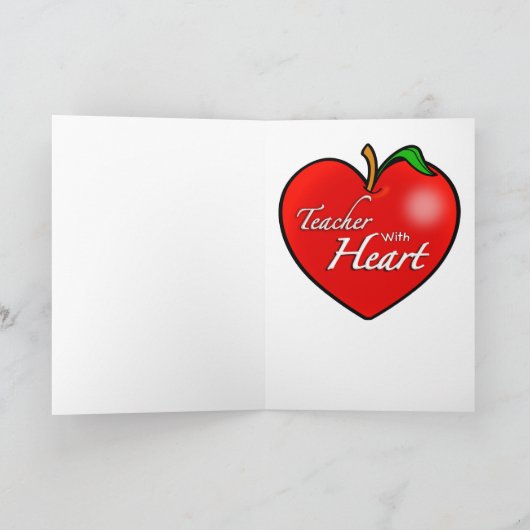 ハートのバレンタインを持つ先生 シーズンカード (内部)