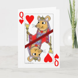 ハートのバレンタインカードのもてあそぶラットの女王 シーズンカード