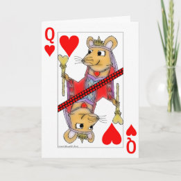 ハートのバレンタインカードのもてあそぶラットの女王 シーズンカード