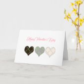 ハートのバレンタインカード カード (黄色い花)